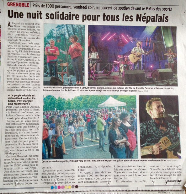 Dauphiné Libéré du 08/06/2015