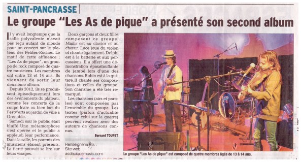 Dauphiné Libéré du 08/12/2015