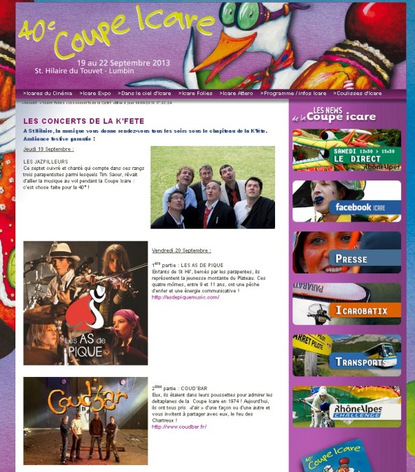 Programme Coupe Icare 2013